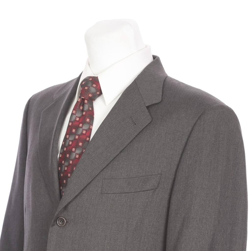 Canali Proposta Full Canvas Gray Wool Sport Coat